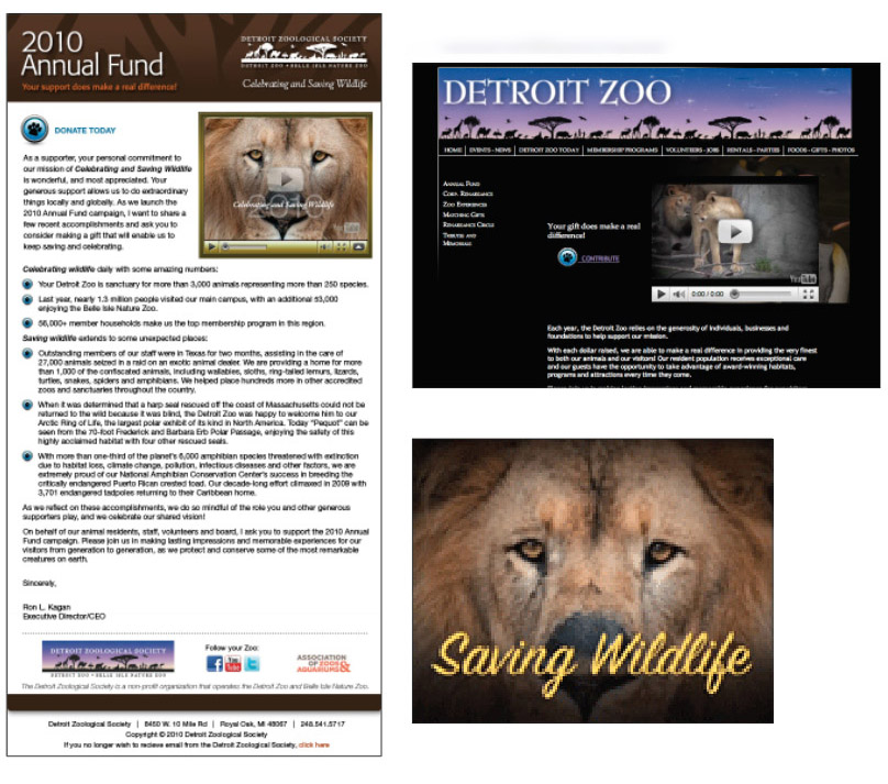 Detroit Zoo Fundraising Campaign Samples