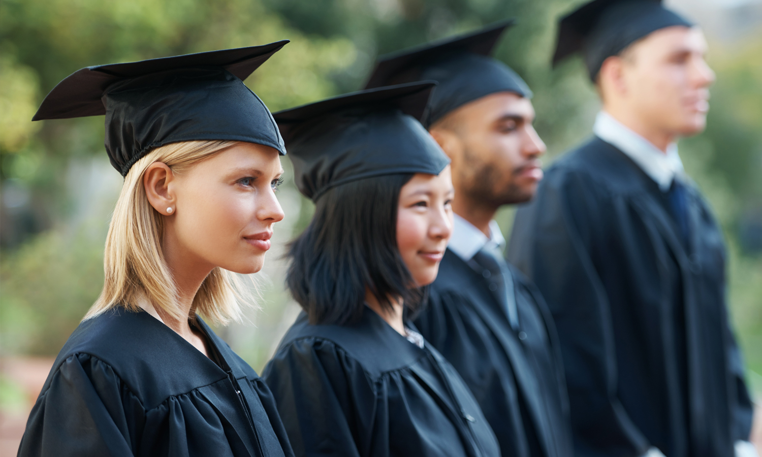 Four college graduates look forward