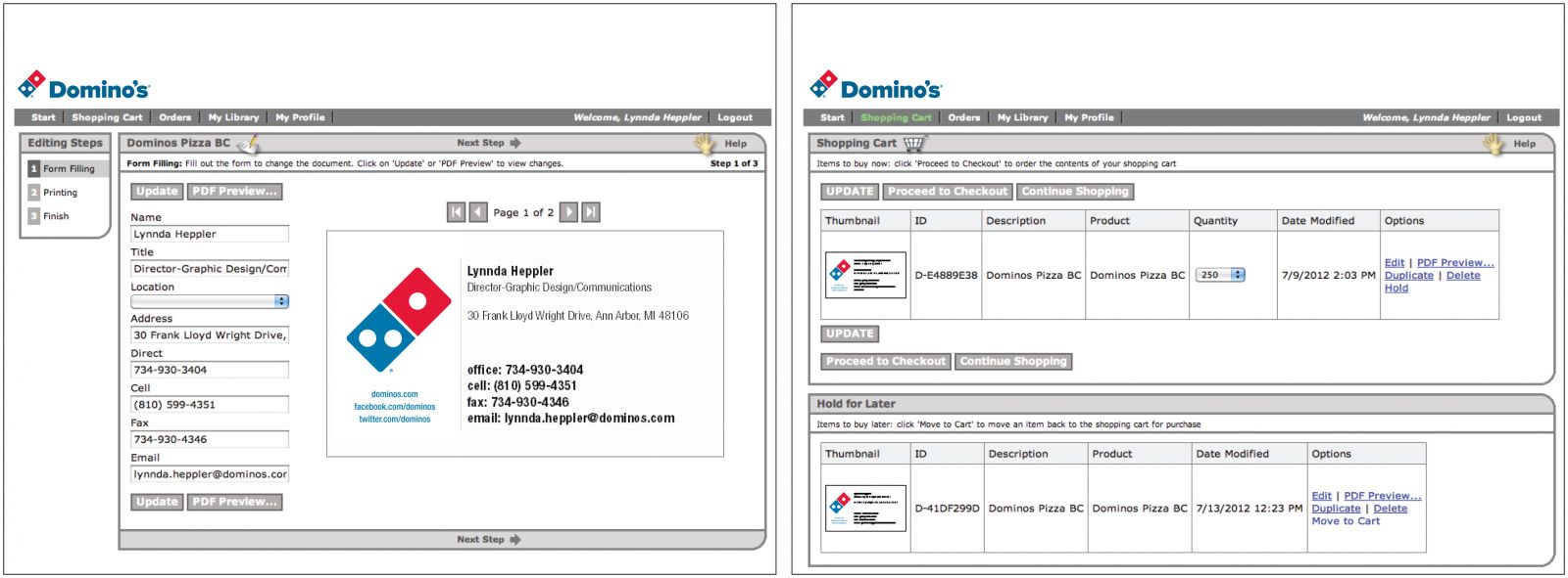 Customized marketing and asset solutions for Domino's