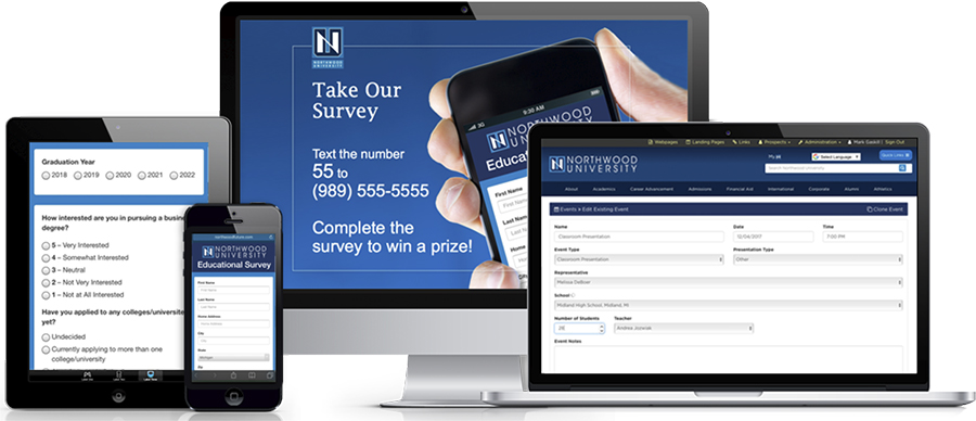 Northwood University mobile survey and tracking dashboard