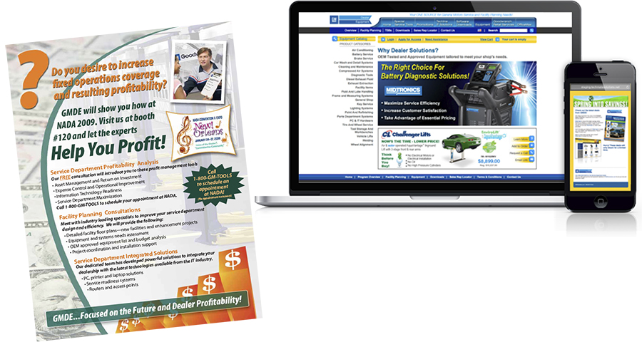 Direct mail promotion and e-commerce website
