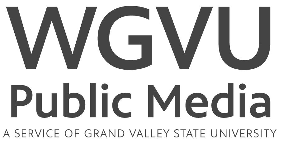 Logo for WGVU Public Media, a Service of Grand Valley State University in Michigan